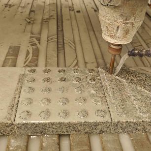 齐齐哈尔 芝麻白花岗岩石材盲人石、盲道石、盲点石