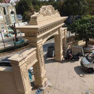 齐齐哈尔 黄金麻荔枝面花岗岩别墅门楼