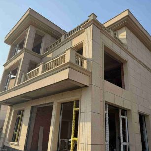 齐齐哈尔 黄金麻花岗岩石材荔枝面外墙干挂效果展示