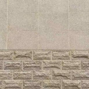 齐齐哈尔 黄金麻自然面蘑菇石配荔枝面干挂