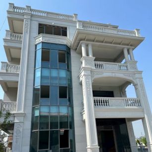 齐齐哈尔 白麻花岗岩别墅外墙干挂效果展示