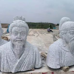 齐齐哈尔 白麻花岗岩石材人物立体雕刻