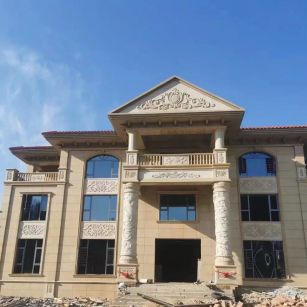 齐齐哈尔 黄金麻花岗岩别墅外墙干挂