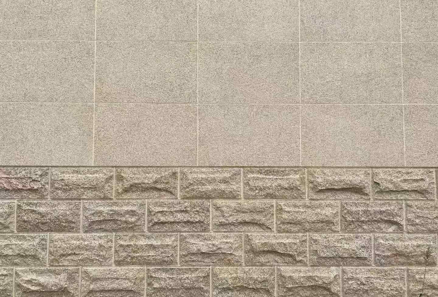 齐齐哈尔 黄金麻自然面蘑菇石配荔枝面干挂