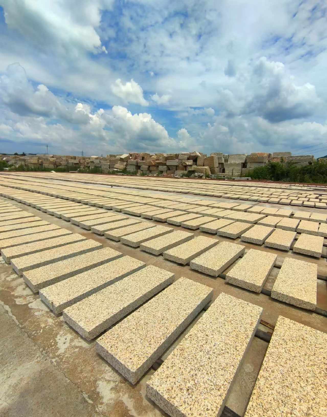齐齐哈尔 黄金麻荔枝面花岗岩石材地铺石防护中