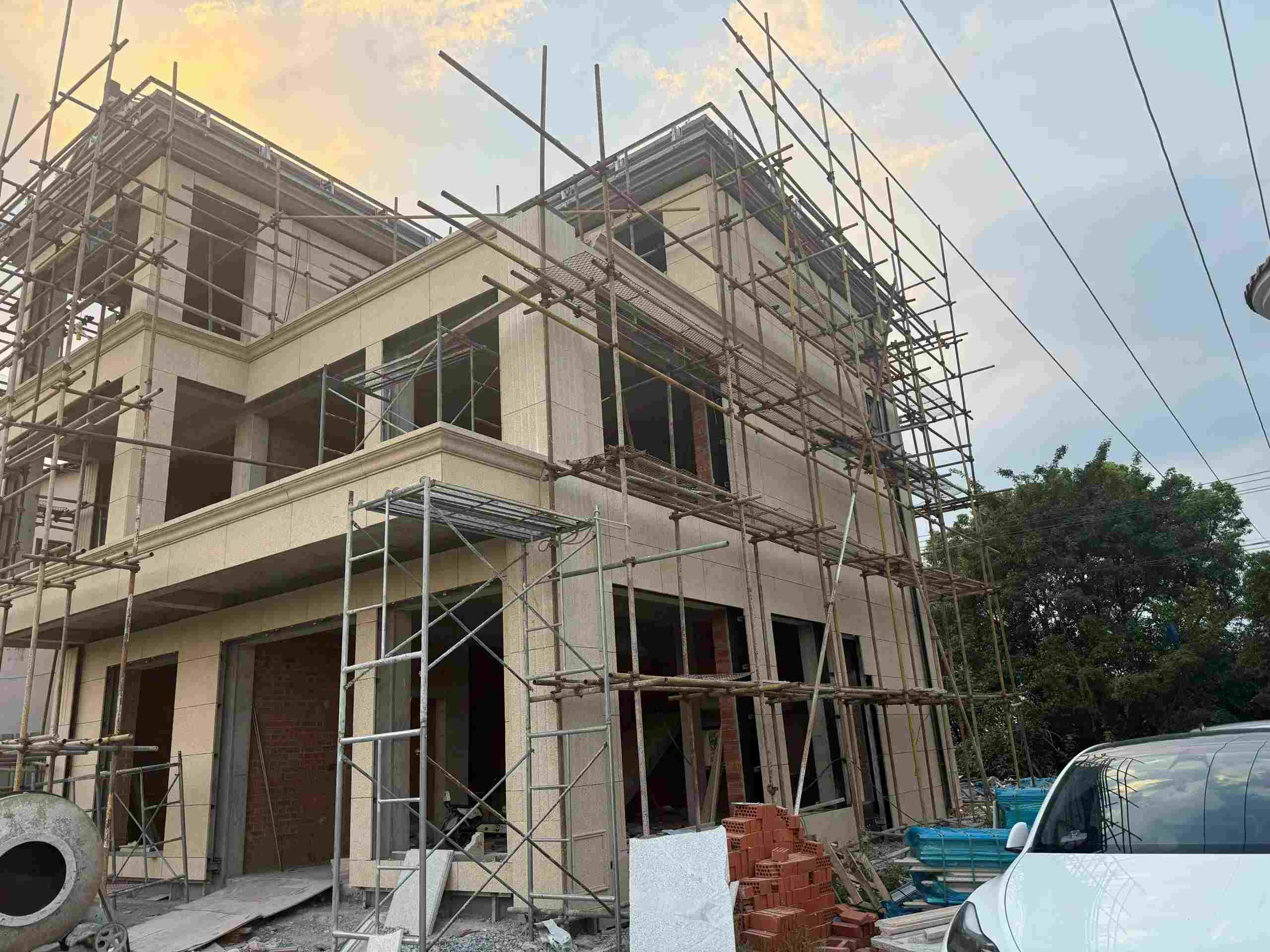 齐齐哈尔 黄金麻荔枝面花岗岩外墙干挂