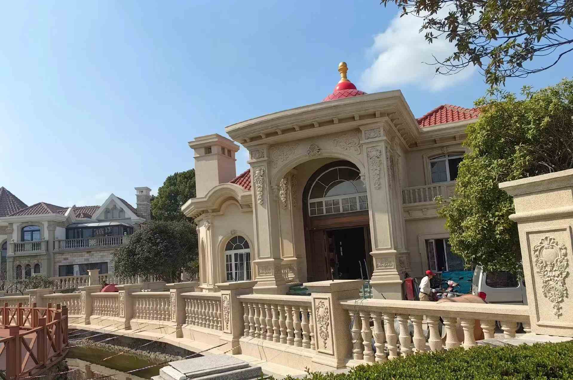 齐齐哈尔 黄金麻花岗岩欧式别墅