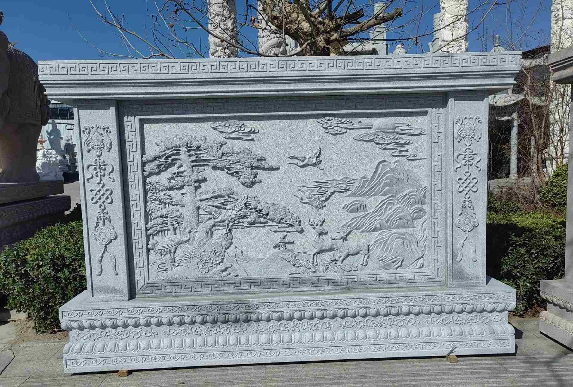 齐齐哈尔 芝麻白大型照壁，屏风，影壁