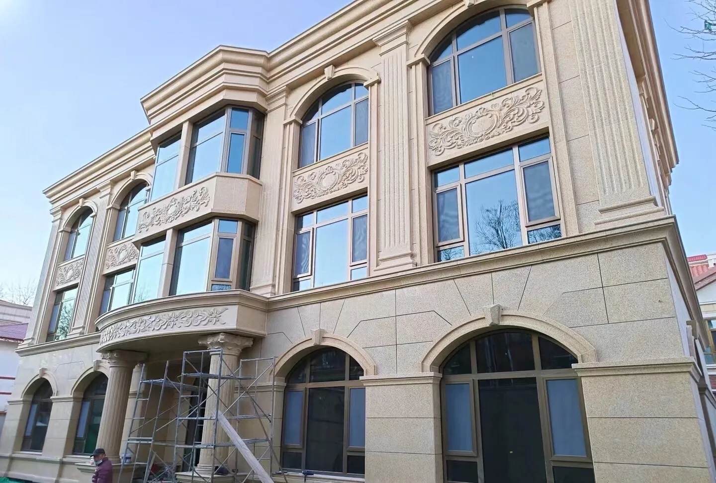 齐齐哈尔 黄金麻花岗岩别墅外墙干挂